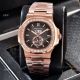 Patek Philippe Nautilus Annual Calendar Copy Watches Rose Gold with Diamond (7)_th.jpg